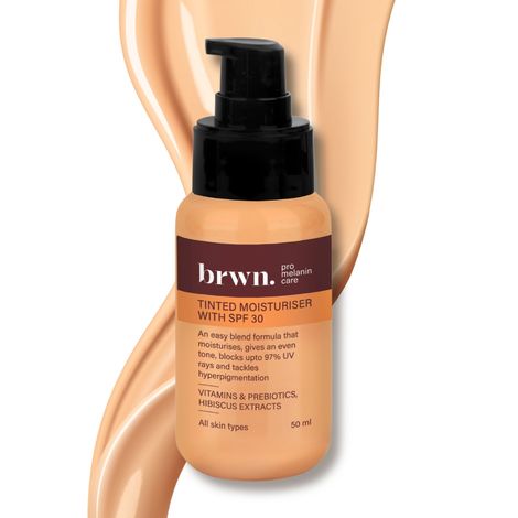 Buy Brwn Tinted Moisturiser SPF 30 with Vitamins and Prebiotics - Pine 50ml-Purplle