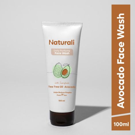 Buy Naturali Daily Purifying Face Wash with Tea Tree Oil & Avocado | Clean and Clear Face Wash | Tea Tree Face Wash,100 ml-Purplle