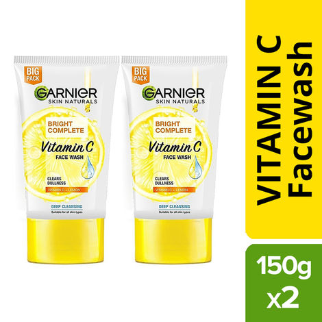 Buy Garnier Bright Complete Brightening Facewash (150 g) (Pack of 2)-Purplle