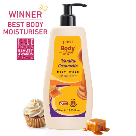 Buy Plum BodyLovin' Vanilla Caramello Body Lotion | Cocoa Butter & Vitamin B5 | Deep Moisturization | Non-Greasy | 400 ml-Purplle