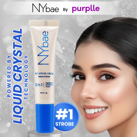 Buy NY Bae PRO Strobe Cream - Natural Silver (12 gm) | Primer + Highlighter + Moisturizer | Dewy Makeup | Glowing Korean Skin | Best Suited For Normal To Dry Skin-Purplle