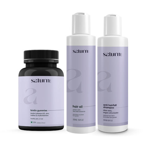 Buy Saturn By GHC Hair Strengthening Kit Combo of 3-Purplle