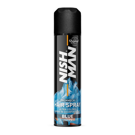 Buy NishMan Pro Mech Hair Spray Ultra Colors Blue (150 ml)-Purplle