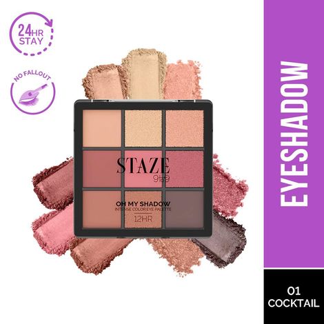 Buy Staze 9to9 All Eyes on You Intense Color Eye Palette | 01 Cocktail | 11 gm-Purplle