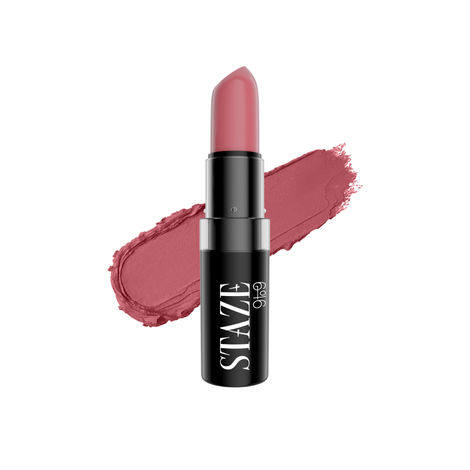 Buy Staze 9to9 Velvet Kiss Matte + Longstay Lipstick | 01 Desert Rose | 3.8 gm-Purplle