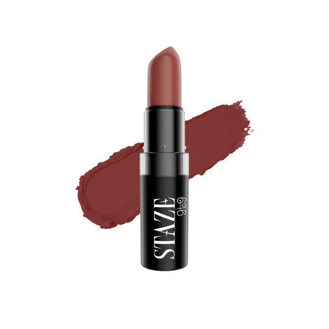 Buy Staze 9to9 Velvet Kiss Matte + Longstay Lipstick | 06 Hot Chocolate | 3.8 gm-Purplle