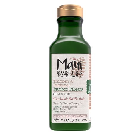 Buy Maui Moisture Thicken & Restore + Bamboo Fibers Strengthening Shampoo to Soften Transitioning or Natural Hair & Renew Brittle Hair, Vegan, Silicone & Paraben-Free, 385ml-Purplle