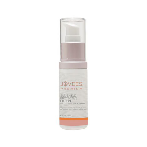 Buy Jovees Premium Sun Shield Protective Lotion SPF 40 | Broad Spectrum PA+++ | Matte Tint | Infused with Organic Extracts | Lightweight and Oil Free 50ml-Purplle