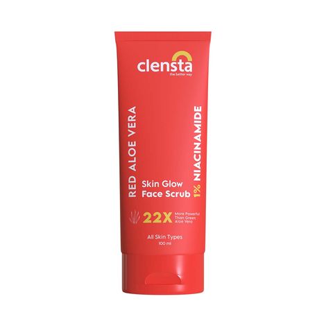 Buy Clensta Skin Glow Daily Use Face Scrub with 1% Niacinamide, Vitamin E & 3% Walnut Shell for Deep Cleansing, brightening & tan removal | Face pack for Glowing Skin | Sulfate & Paraben Free - 100g-Purplle