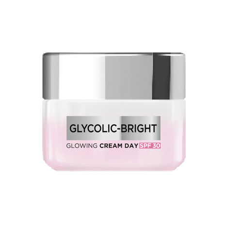 Buy L'Oreal Paris Glycolic Bright Day Cream with SPF 17, 50 ml |Skin Brightening & Visibly Minimizes Spots For Even Glowing Skin-Purplle