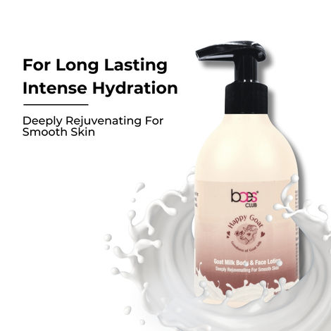 Buy Baes Club Goat Milk Body & Face Lotion | With Goat Milk, Shea Butter & chamomile flower | Non-Sticky & Non-Greasy | Long-Lasting Skin Moisturizer - 300 ml-Purplle