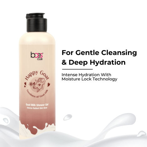 Buy Baes Club Goat Milk Shower Gel | With Goat Milk, Olive Oil & Glycolic Acid | Long Lasting Fragrance | Hydrating & Nourishing | Smooth & Soft Skin | Body Wash for Women & Men - 200ml-Purplle
