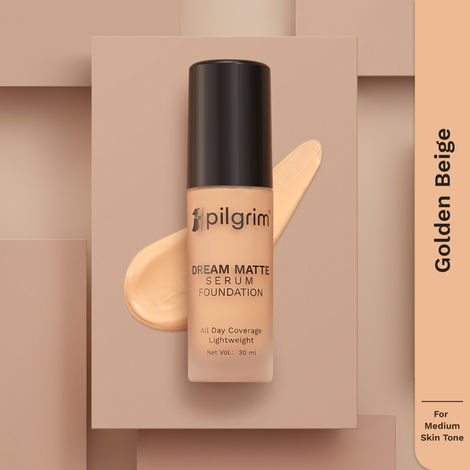 Buy Pilgrim Serum Foundation Golden Beige,30 ml, All Day Coverage, Lightweight, For Woman-Purplle