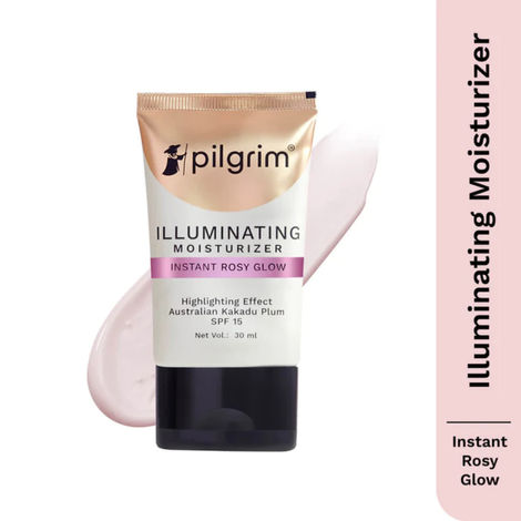 Buy Pilgrim Illuminating Moisturizer,Instant Rosy Glow, Highlighting Effect,Australian Kakadu Plum,SPF 15 For Woman 30 ml-Purplle