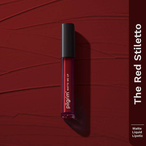 Buy Pilgrim Liquid Lipstick The Red Stiletto, Rich Matte Colour, TransferProof, Hyderating and Lightweight,With Spanish Squalane and Hyaluronic Acid,For Woman 3 ml-Purplle