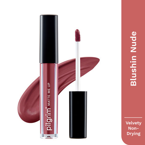 Pilgrim Liquid Lipstick Blushing Nude,Rich Matte Colour, TransferProof