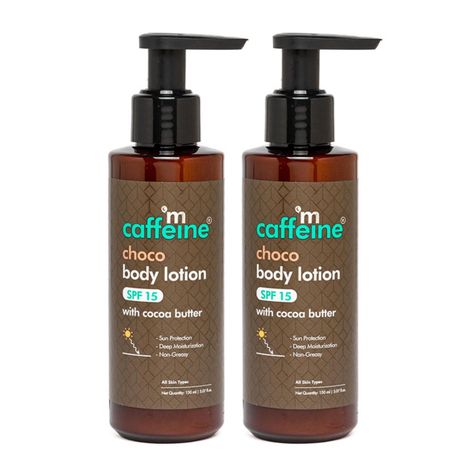 Buy mCaffeine Choco Body Lotion with SPF 15 for Deep Moisturization & Sun Protection | Non-Greasy Body Moisturizer for Dry, Normal & Oily Skin - Pack Of 2-Purplle