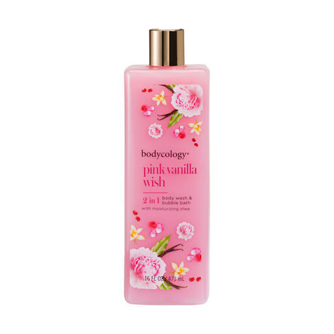 Buy Bodycology Pink Vanilla Wish 2 in 1 Body Wash & Bubble Bath 473ml-Purplle