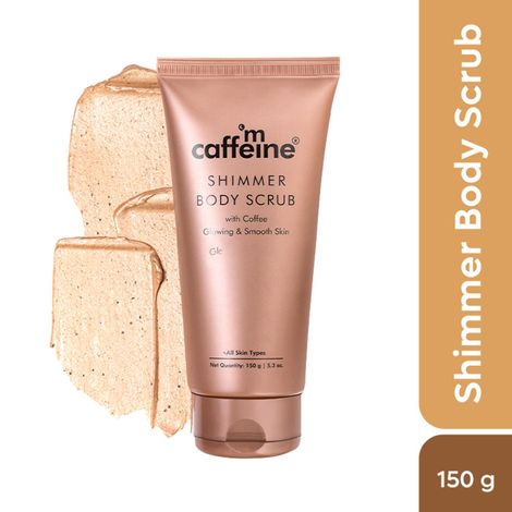 Buy mCaffeine Shimmer Body Scrub with Coffee for Smooth & Glowing Skin | Limited Edition - 150 g-Purplle