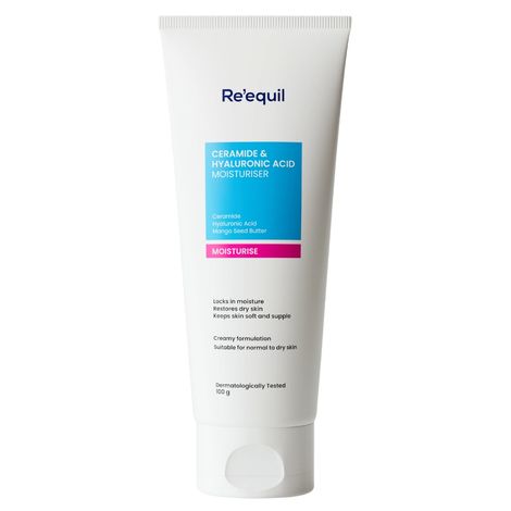 Buy Re'equil Ceramide & Hyaluronic Acid Moisturiser For Normal To Dry Skin 100 gm-Purplle
