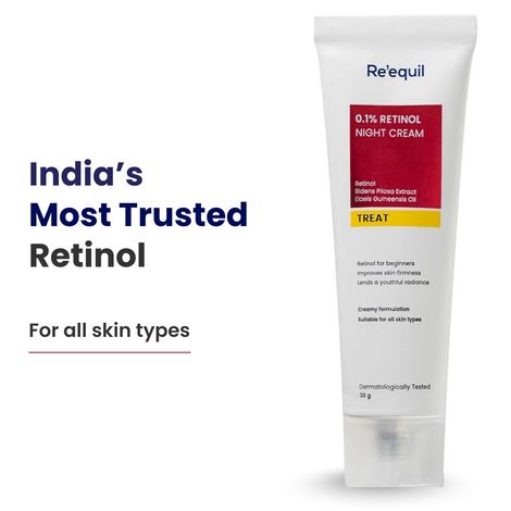 Buy Re'equil 0.1% Retinol Night Cream For Wrinkles & Skin Tightening 30 gm-Purplle