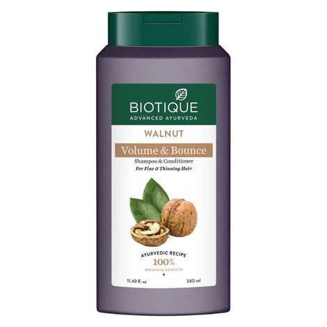 Buy Biotique Bio Walnut Volume & Bounce Shampoo & Conditioner (340 ml)-Purplle