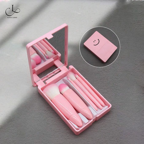 Buy Cuffs N Lashes Mini Brush Set of 5 Baby Pink-Purplle