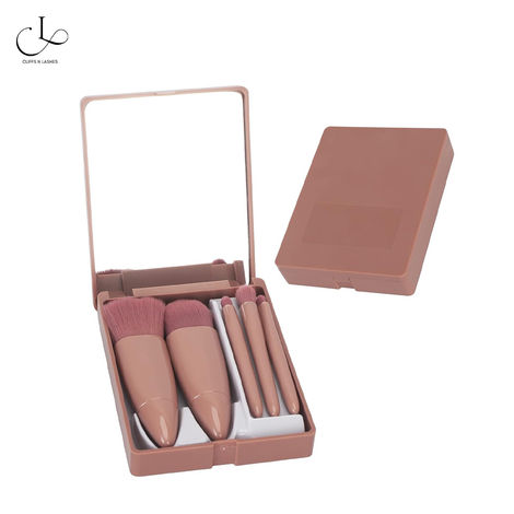Buy Cuffs N Lashes Mini Brush Set of 5 Brown-Purplle