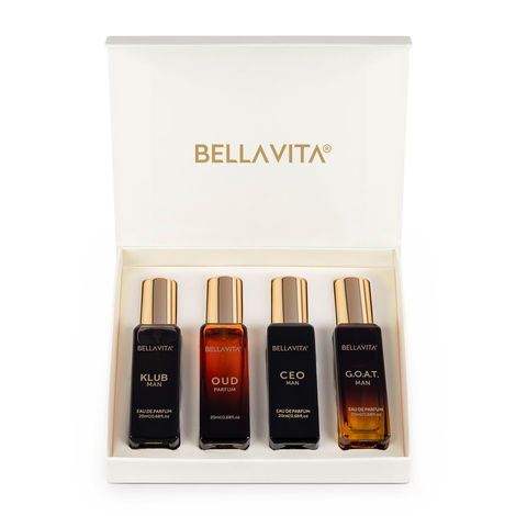 Buy Bella Vita Organic Perfume Gift Set For Him 4X20 ml-Purplle