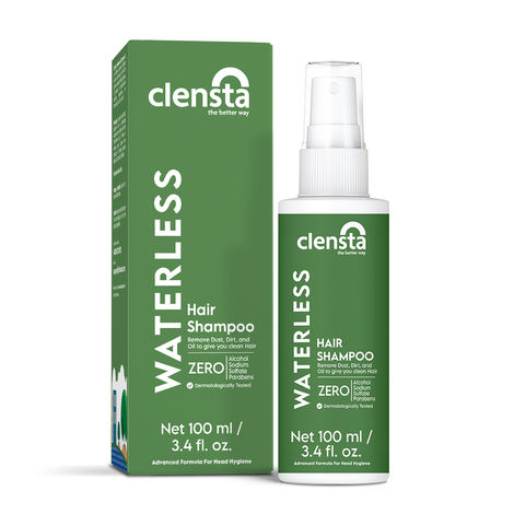 Buy Clensta Waterless Shampoo | Ideal for Use While Hiking, in Higher Altitudes, for Bedridden Patients | Zero Alcohol | Advanced Head Cleansing Solution - 100 ml-Purplle