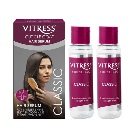 Buy Vitress cuticle coat classic hair serum, frizzcontrol hair serum, 50 ml-Pack of 2-Purplle