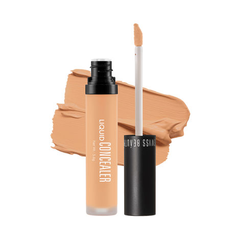 Swiss Beauty Flüssig Concealer – Volle Abdeckung Mit Mattem Finish, Mittelbeige 04