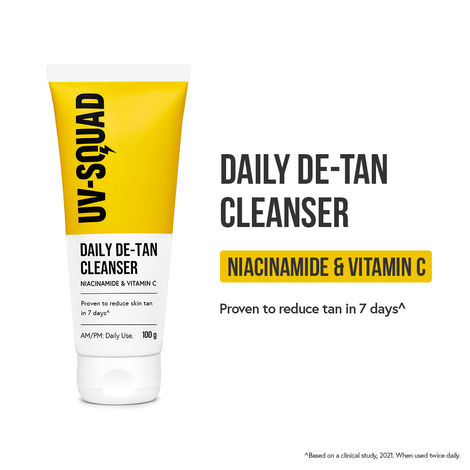 Buy UV Squad Daily De-tan Cleanser with Niacinamide & Vitamin C 100 gm-Purplle