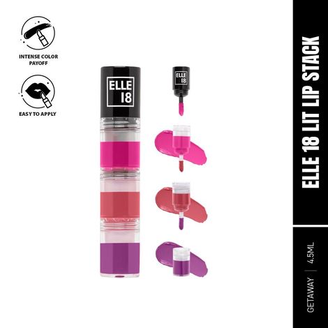 Buy Elle18 Lit Lip Stack Getaway 4.5 ml-Purplle