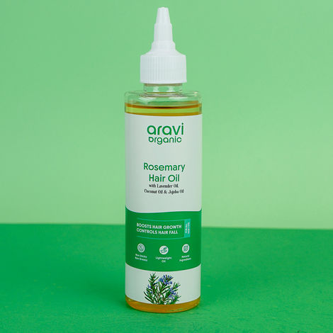 Buy Aravi Organic Rosemary Lavender Hair Oil for Healthy Scalp & Hair Roots | 100% Pure & Natural | Promotes Hair Growth & Controls Hair Fall | Nourishing & Lightweight | For Men & Women – 200 ml-Purplle