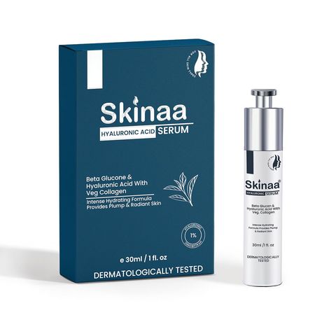 Buy Skinaa Hyaluronic Acid Serum | Beta Glucan & Hyaluronic Acid with Veg. Collagen | Intense Hydrating Formula | Plump & Radiant Skin | for All Skin Type, Men & Women, 30 ml-Purplle