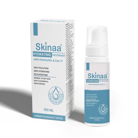 Buy Skinaa Hydrating Face Wash With Pentavitin & Exo - P | Ceremide | Face Wash for Dry Skin, Normal & Sensitive | Gently Cleanses from Dirt & Oil for Unisex, 100 ml-Purplle
