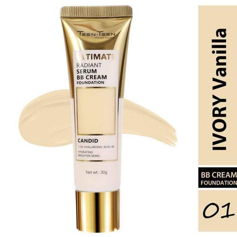 Buy TEEN.TEEN RADIANT SERUM BB CREAM FOUNDATION - IVORY VANILA/01, 30gm-Purplle