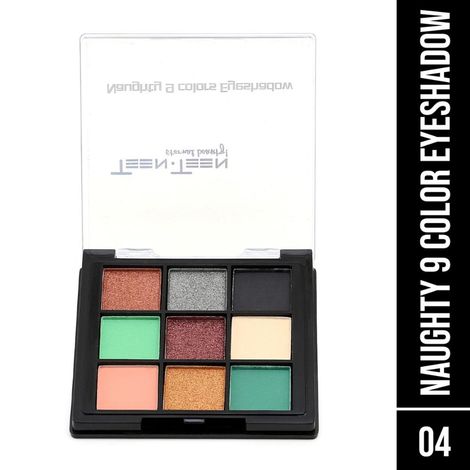 Buy TEEN.TEEN NAUGHTY 9 COLORS EYESHADOW - ES101 / 04, 7.2gm-Purplle