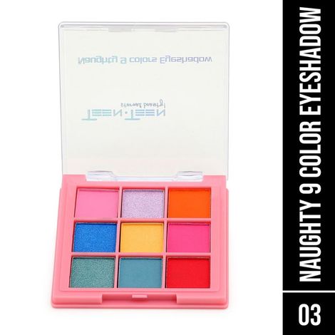 Buy TEEN.TEEN NAUGHTY 9 COLORS EYESHADOW - ES101 / 03, 7.2gm-Purplle