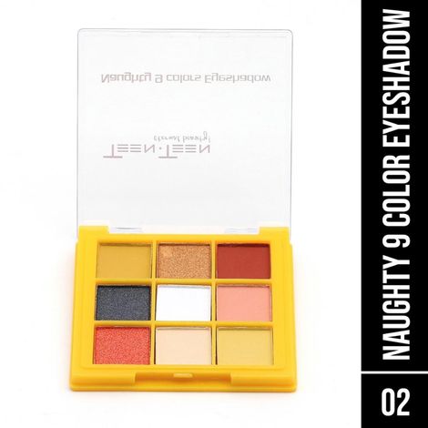 Buy TEEN.TEEN NAUGHTY 9 COLORS EYESHADOW - ES101 / 02, 7.2gm-Purplle
