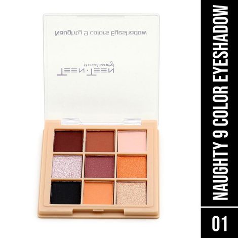 Buy TEEN.TEEN NAUGHTY 9 COLORS EYESHADOW - ES101 / 01, 7.2gm-Purplle