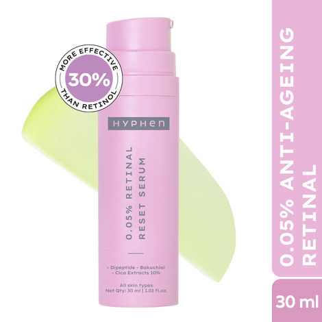 Buy Hyphen 0.05% Retinal Reset Anti Ageing Face Serum for Beginners | Reduces Fine Lines & Wrinkles | 30% More Effective than Retinol | 30 ml-Purplle