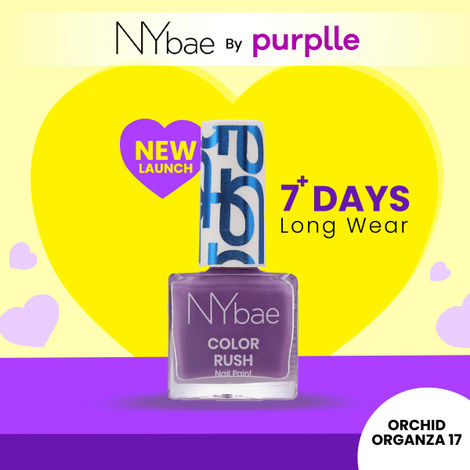 Buy NY Bae Color Rush Nail Paint - Orchid Organza 17 (5.6 ml) | Chip Resistant | Long Lasting | Quick Dry | Gel Nail Polish-Purplle