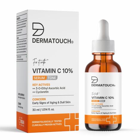 Buy DERMATOUCH Vitamin C 10% Serum | For Anti-aging and Radiant Skin | For All Skin Types | For Both Men & Women | 30 ml-Purplle