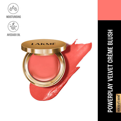 Buy Lakme 9 to 5 Powerplay Velvet Creme Blush - Soft Coral (9 g)-Purplle