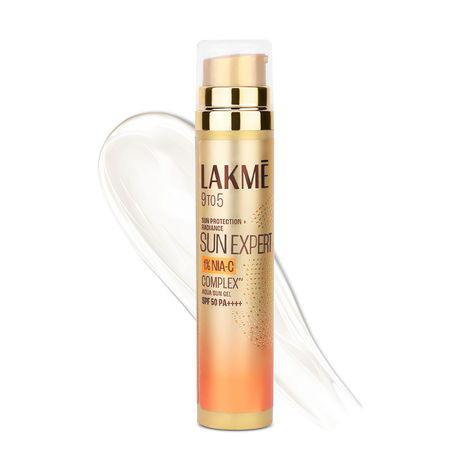 Buy Lakme Sun Expert 1% Nia-VIT C Sunscreen, SPF 50 PA+++ for UVA/B, No white cast, for radiant skin (56 g)-Purplle