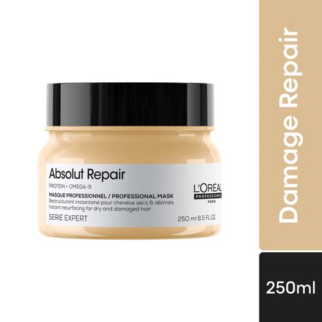 Buy L'Oreal Professionnel Absolut Repair Mask For Dry and Damaged Hair 250 ml With Protein & Omega-9-Purplle