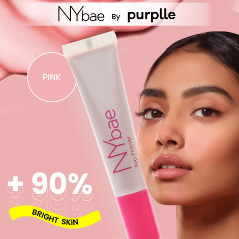 Buy NY Bae Pro Primer - Pink Colour Corrector (15 ml) | Face Primer | Glowing Korean Skin | Brightens Face | Fair Skin Tone | Pore Minimising | Long Lasting Makeup-Purplle