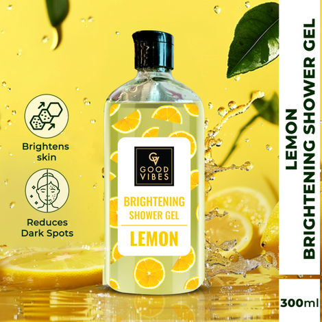 Buy Good Vibes Lemon Brightening Shower Gel (300 ml)-Purplle